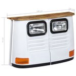 vidaXL Buffet Bois de manguier massif Forme de camion Blanc