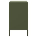 vidaXL Table de chevet vert olive 36x39x68 cm acier laminé à froid