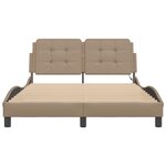 vidaXL Cadre de lit avec LED sans matelas cappuccino 120x200 cm