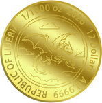 Monnaie PIXEL DRAGON 1/1000 Oz Or 12$ Liberia 2026 (PRÉCOMMANDE)