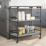 vidaXL Chariot de cuisine sonoma gris 100 5x50x105cm bois d'ingénierie