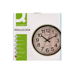 Q-connect horloge murale - Plastique - Diamètre 25 7 cm - Bois