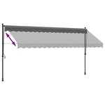 vidaXL Auvent rétractable anthracite 400x150 m tissu et acier