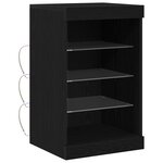 Buffet vidaXL avec lumières LED Chêne Noir 41x37x67 cm