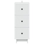 vidaXL Armoire à tiroirs Blanc 33 x 34 5 x 90 cm Bois d'ingénierie