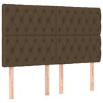 vidaXL Cadre de lit sans matelas marron foncé 140x190 cm tissu