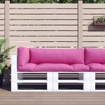vidaXL Coussins de palette lot de 3 rose tissu Oxford