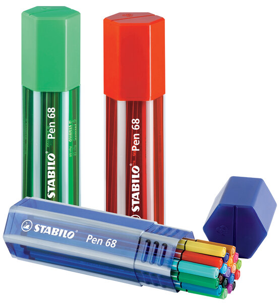 Boite de 20 Feutres Pen 68, Big Pen assorti