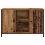 Meuble TV vidaXL Artisan Chêne 101x35x65 cm en Bois d'Ingénierie et Acier