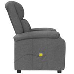 vidaXL Fauteuil de massage Gris foncé Tissu