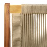 vidaXL Banc de jardin Beige 76x122x73 cm Bois massif d'acacia