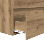 vidaXL Ensemble de mobilier de salle de bain 3 Pièces Chêne noir