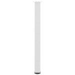 vidaXL Pieds de table de bar 4 pièces Blanc 90-92 cm Acier