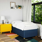 vidaXL Cadre de lit Bleu 90x190 cm Tissu