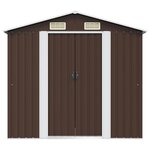 vidaXL Abri de stockage pour jardin Marron 204x132x186 cm Acier