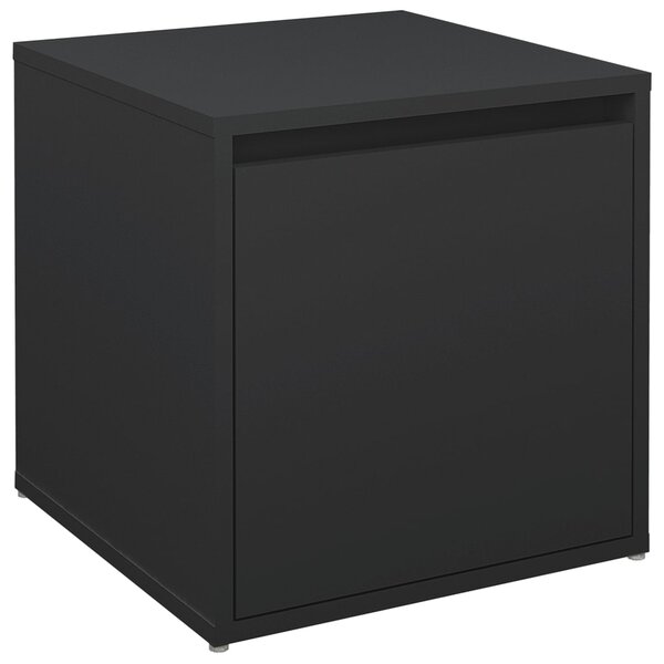 VidaXL Tiroir boîte noir 40 5x40x40 cm bois d'ingénierie