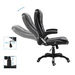 vidaXL Chaise de bureau Noir Similicuir