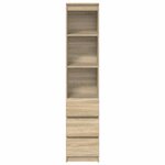 vidaXL Buffet haut chêne sonoma 37 5x35x180 cm bois d'ingénierie
