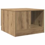 vidaXL Table basse chêne artisanal 50x50x36 cm bois d'ingénierie
