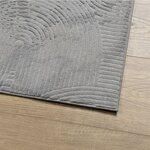 vidaXL Tapis IZA poils courts style scandinave gris 140x200 cm