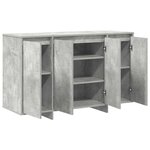 vidaXL Buffet Gris béton 120 x 41 x 75 cm Bois d'ingénierie