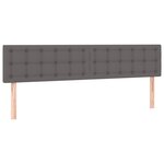 vidaXL Sommier à lattes de lit avec matelas gris 120x190 cm similicuir