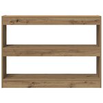vidaXL Bibliothèque/Séparateur de pièce - Chêne artisan - 100x30x72 cm - Fabriqué en bois d'ingénierie