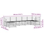 vidaXL Ensemble de canapés d'extérieur 7 pc Naturel