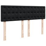 vidaXL Sommier à lattes de lit et matelas Noir 160x200 cm Velours