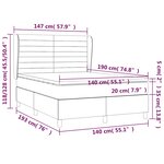 vidaXL Sommier à lattes de lit et matelas Vert foncé 140x190cm Velours