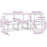 vidaXL Ensemble de canapés d'extérieur 4 pc Blanc et anthracite