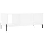 vidaXL Table basse blanc 102x50x40 cm bois d'ingénierie