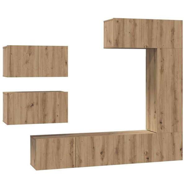 vidaXL Ensemble meuble TV 6 Pièces chêne artisanal 30 5 x 30 x 90 cm