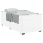 vidaXL Cadre de lit avec matelas Blanc 80 x 200 cm tissu