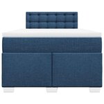 vidaXL Sommier à lattes de lit avec matelas bleu 120x190 cm tissu