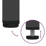 vidaXL Meuble TV noir 202x39x43 5 cm acier laminé à froid