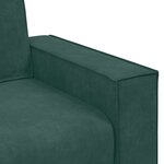 vidaXL Canapé à 2 places Vert foncé 120 cm Velours