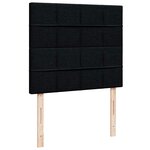 vidaXL Cadre de lit ottoman avec matelas noir 120x190 cm tissu