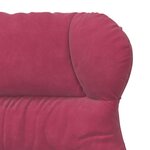 vidaXL Fauteuil relaxant Rouge bordeaux 69 x 74 x 93 cm Velours