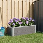 vidaXL Jardinière surélevée Gris 75 x 30 x 22 cm WPC et Aluminium