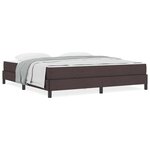 vidaXL Lit à ressorts avec matelas Marron foncé 180 x 200 cm tissu
