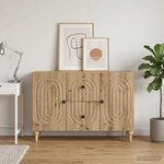 vidaXL Meuble TV Chêne artisanal 89 x 34 5 x 60 cm Bois d'ingénierie