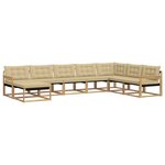 vidaXL Ensemble de canapés d'extérieur 8 pc Blanc et Beige