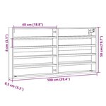 vidaXL Armoire à vitrine blanc 100x8 5x50 cm bois d'ingénierie