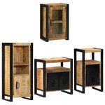 vidaXL Ensemble de mobilier de salle de bain Montage mural 4 Pièces