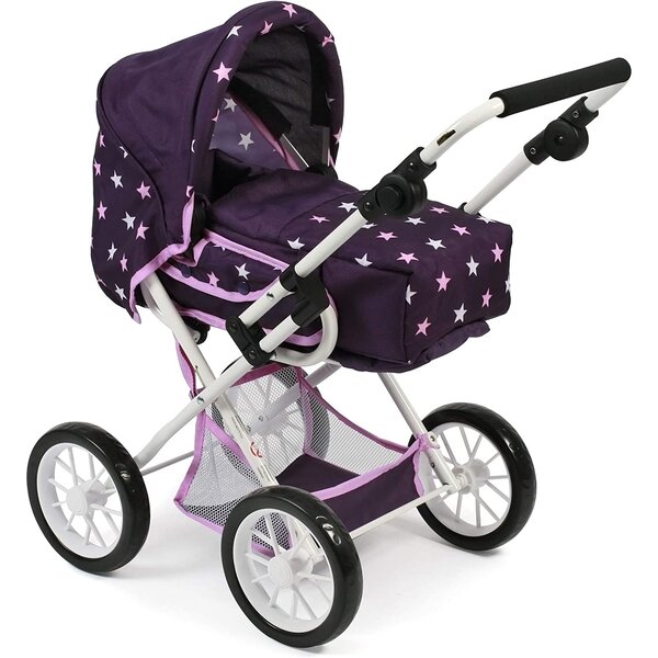 Bayer Chic 2000 560-71 - Poussette combinée Leni Étoiles Violet pour poupée