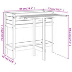 vidaXL Jardinière de jardin avec dessus pliable brun miel pin massif