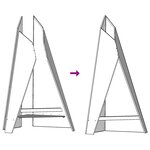 vidaXL Brasero Pyramidal 58x36x100 cm en Acier Résistant aux Intempéries