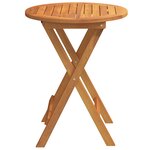 vidaXL Table de jardin pliante ronde Ø60x72 cm en bois d'acacia massif