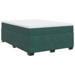 vidaXL Sommier à lattes de lit et matelas Vert foncé 140x200cm Velours